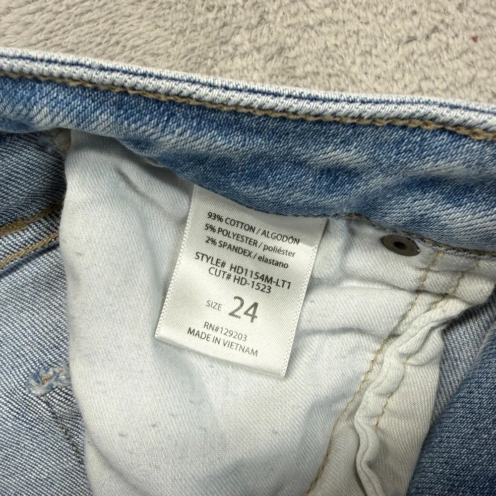 Hidden Los Angeles Jeans Women's 24 Zoey Mom Fit Light Blue Hi Rise Straight Leg